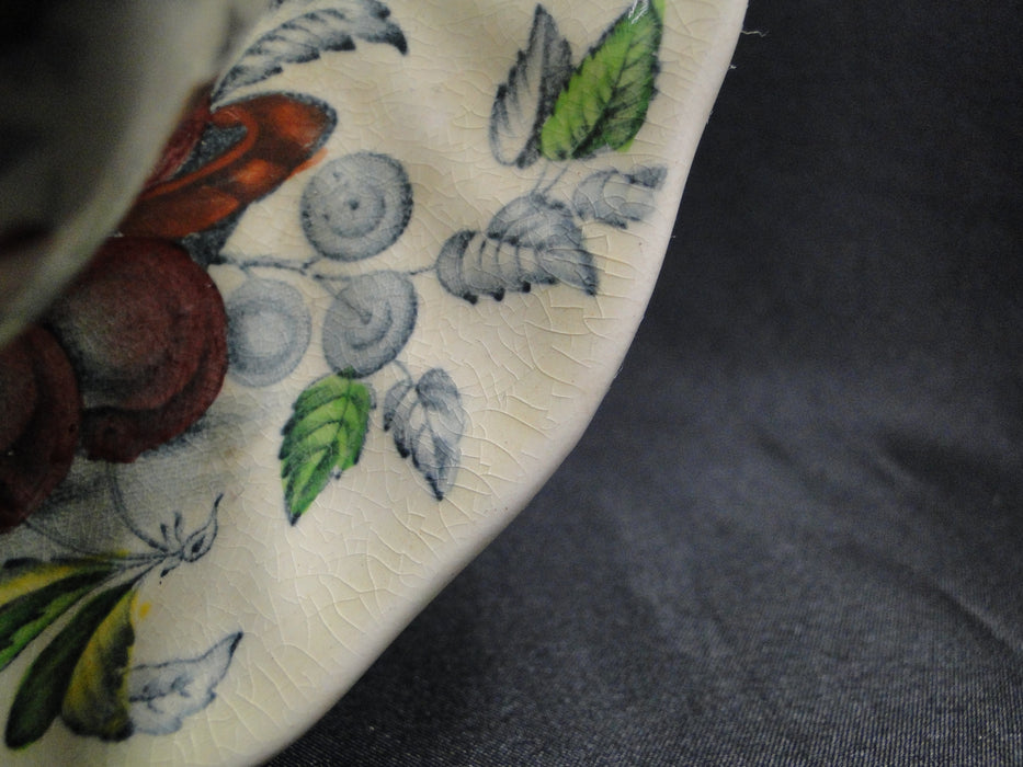 Royal Doulton The Kirkwood, Flowers & Fruit: Gravy w/ Attached Underplate, As Is