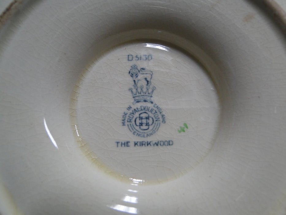 Royal Doulton The Kirkwood, Flowers & Fruit: Gravy w/ Attached Underplate, As Is
