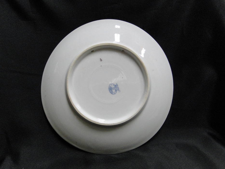 Victoria (Austria), White w/ Pink Rim, Lady in Center: Dinner Plate, 9 7/8"