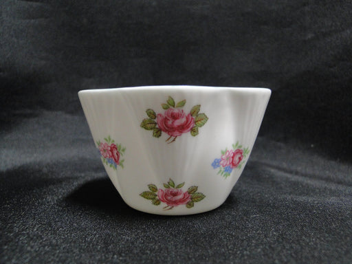 Shelley Rosebud, Pink Roses, Green Trim: Mini Open Sugar Bowl, 2 3/4", Dainty