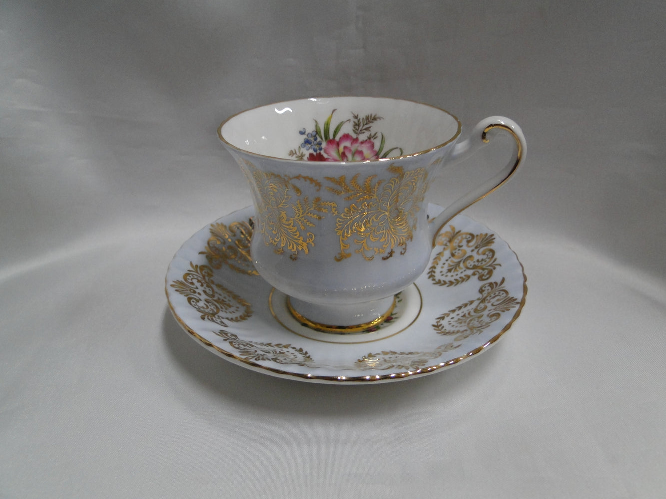 Paragon By Appointment to the Queen, Light Blue, Florals: Cup & Saucer Set, 3"