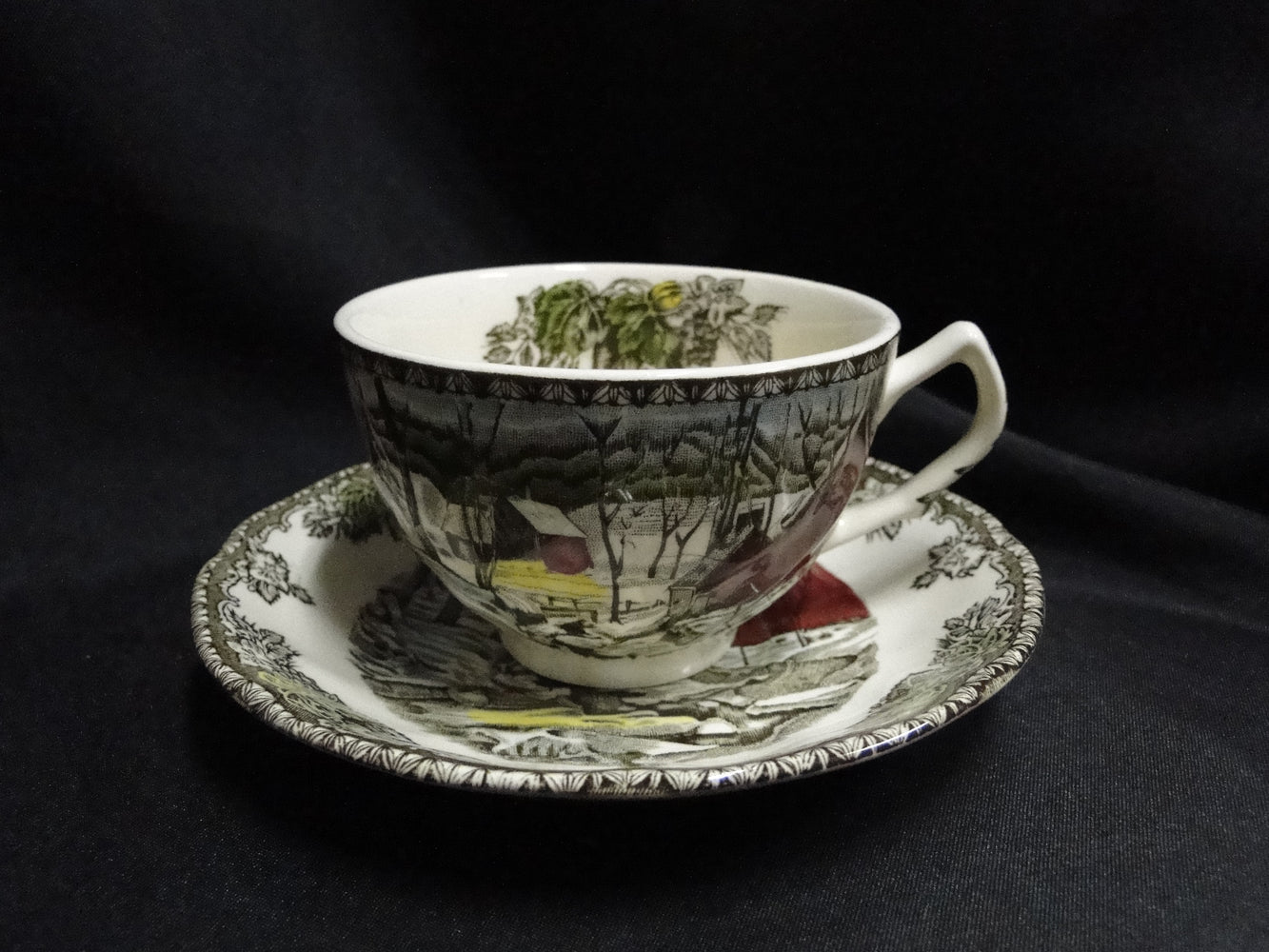 Johnson Brothers Friendly Village, England: Cup & Saucer Set (s), 2 3/8"