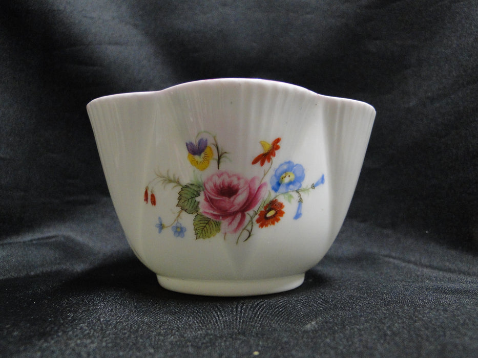 Shelley Rose & Red Daisy, Pink Trim: Open Sugar Bowl, 4 " x 2 3/8", Dainty