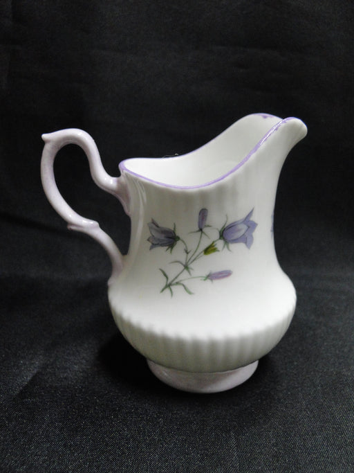 Rosina Queen's Harebell, Blue Flowers, Purple Trim: Creamer / Cream Pitcher