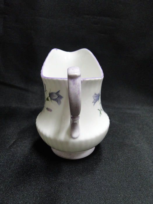 Rosina Queen's Harebell, Blue Flowers, Purple Trim: Creamer / Cream Pitcher