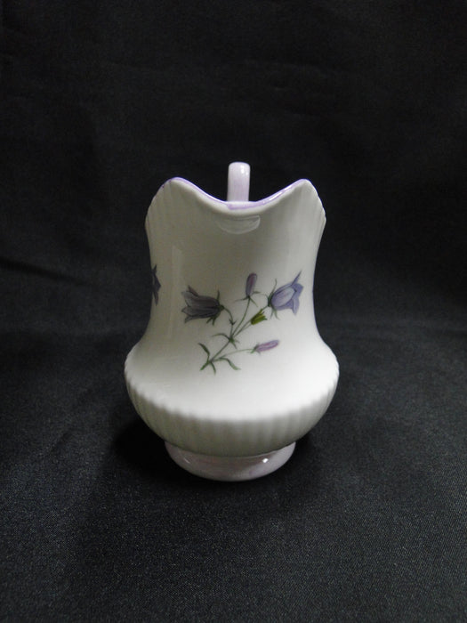 Rosina Queen's Harebell, Blue Flowers, Purple Trim: Creamer / Cream Pitcher