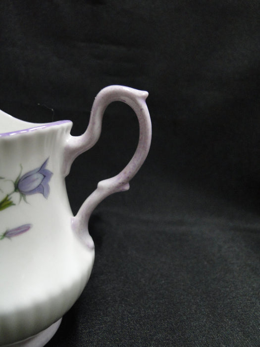 Rosina Queen's Harebell, Blue Flowers, Purple Trim: Creamer / Cream Pitcher