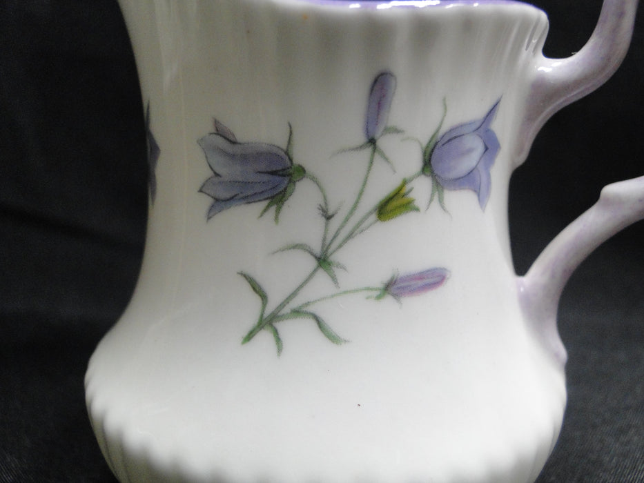 Rosina Queen's Harebell, Blue Flowers, Purple Trim: Creamer / Cream Pitcher