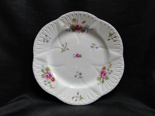 Shelley Rose & Red Daisy, Pink Trim: Dessert / Pie Plate (s), 7", Dainty