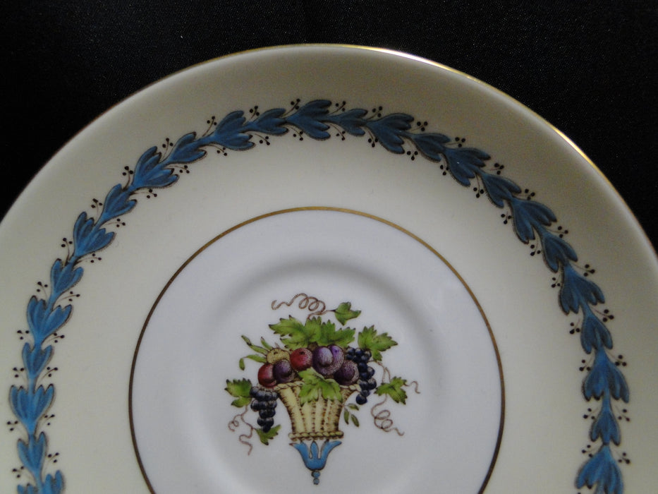 Wedgwood Appledore, Fruit Basket, Aqua Laurel: Cup & Saucer Set, 2 1/4" Tall