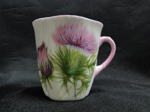 Shelley Thistle, Purple, Pink Trim: Demitasse Cup & Saucer Set, 2 3/8", Dainty