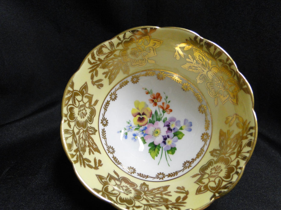 Royal Stafford Gold Flowers on Yellow Band: Cup & Saucer Set, 2 1/4" Tall