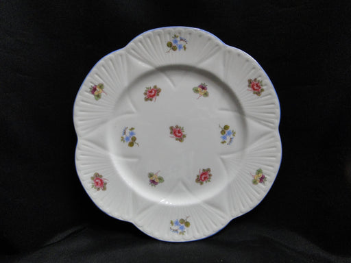 Shelley Rose, Pansy, Forget-Me_Not, Blue Trim: Salad Plate, 8 1/4", Dainty