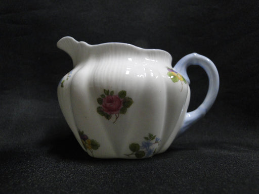 Shelley Rose, Pansy, Forget-Me_Not, Blue Trim: Mini Creamer, 2 3/4", Dainty