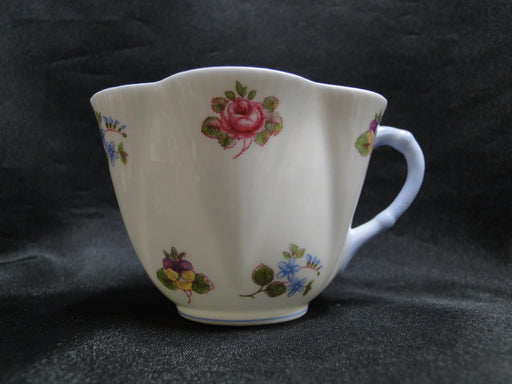 Shelley Rose, Pansy, Forget-Me_Not, Blue Trim: Cup & Saucer Set, 2 3/8", Dainty