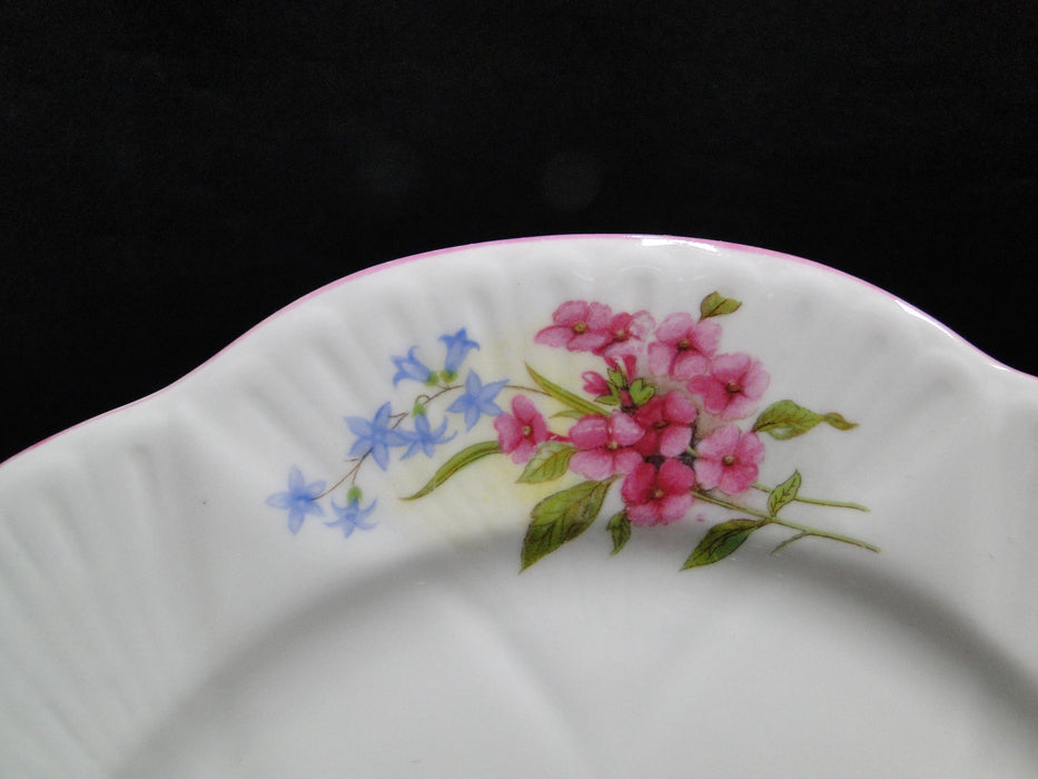 Shelley Stocks, Pink Flowers & Trim: Salad Plate, 8 1/8", As Is, Dainty