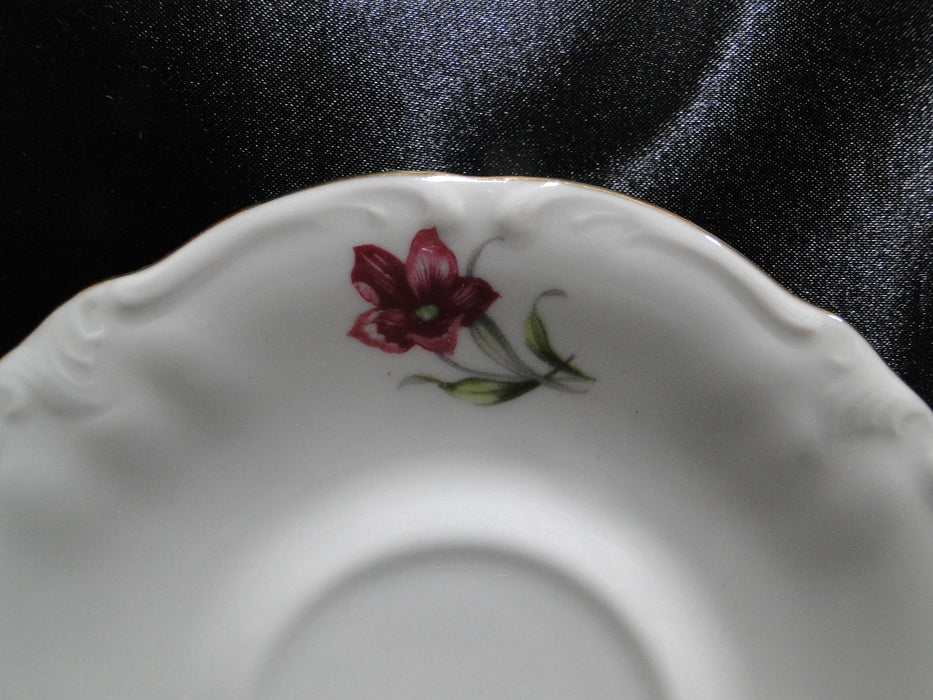 Winterling 84: Embossed Scrolls, Pink Flowers: Cup & Saucer Set (s), 2 1/8"