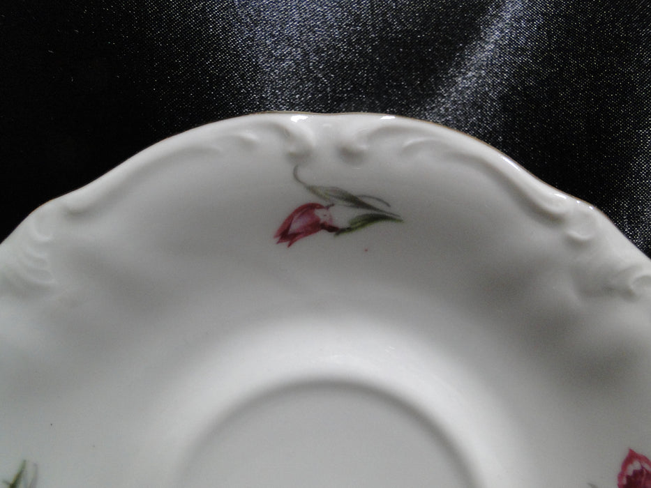 Winterling 84: Embossed Scrolls, Pink Flowers: Cup & Saucer Set (s), 2 1/8"