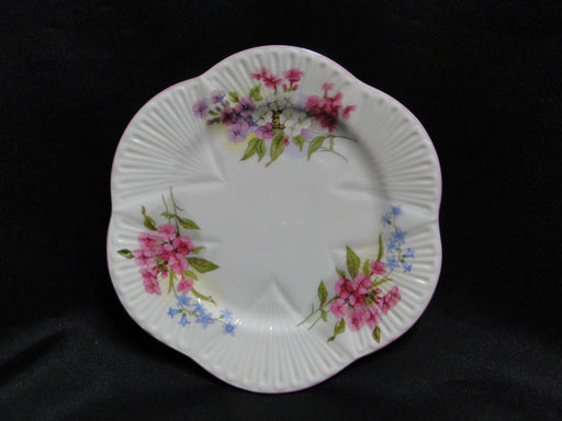 Shelley Stocks, Pink Flowers & Trim: Bread Plate, 6", As Is, Dainty