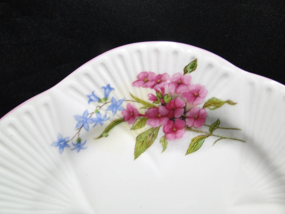 Shelley Stocks, Pink Flowers & Trim: Bread Plate, 6", As Is, Dainty