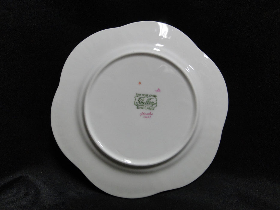 Shelley Stocks, Pink Flowers & Trim: Bread Plate, 6", As Is, Dainty