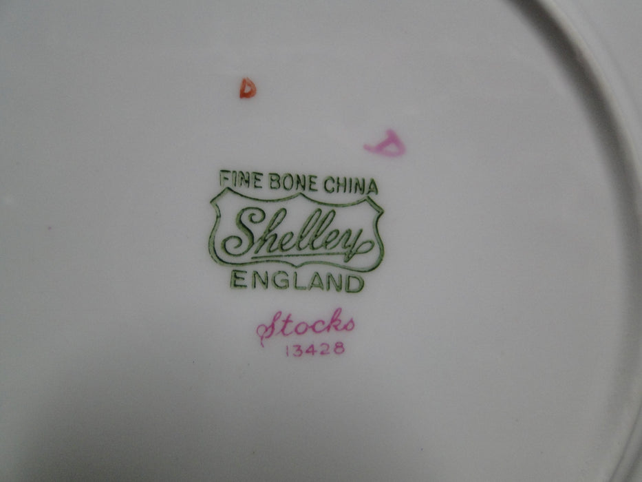 Shelley Stocks, Pink Flowers & Trim: Bread Plate, 6", As Is, Dainty