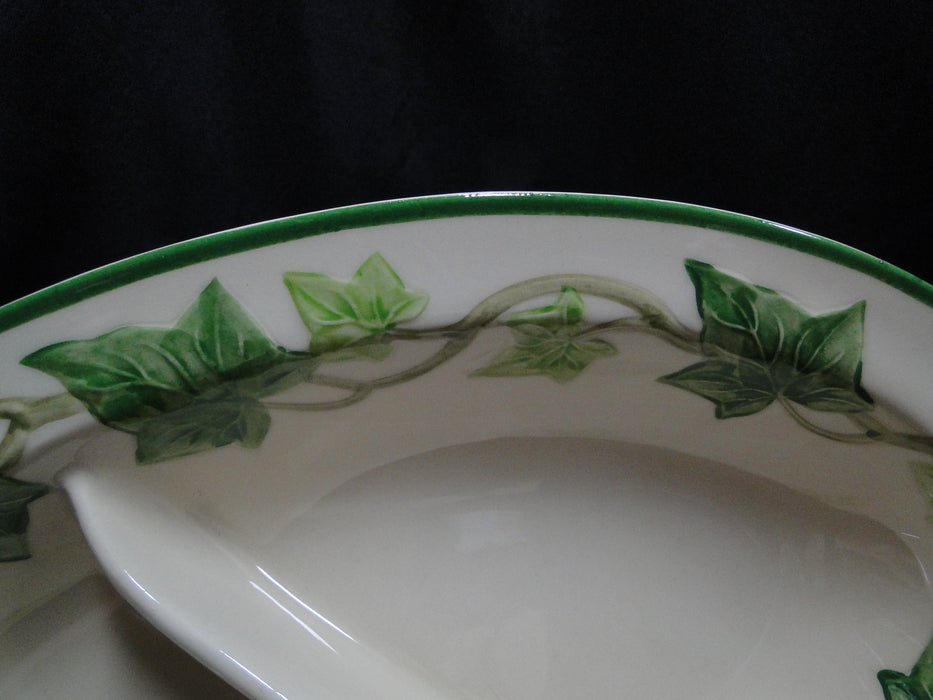 Franciscan Ivy (USA), Green: Divided Serving Bowl, 12 1/4", Nicks on Trim