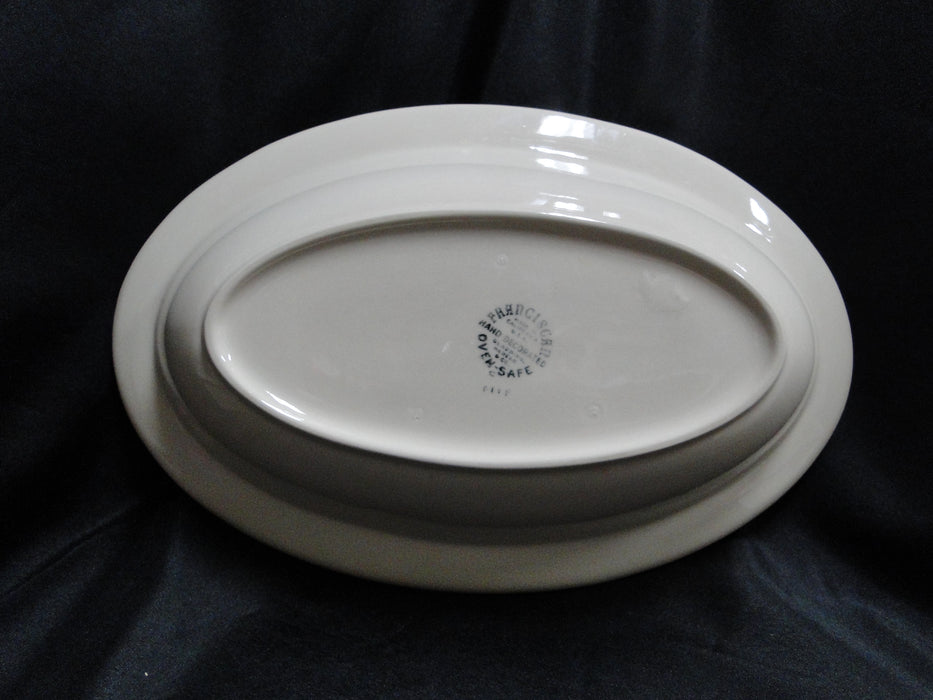 Franciscan Ivy (USA), Green: Divided Serving Bowl, 12 1/4", Nicks on Trim