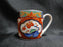 Takahashi Imari, Landscapes, Cobalt, Rust, Green: Demitasse Cup & Saucer, 2 1/4"