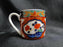 Takahashi Imari, Landscapes, Cobalt, Rust, Green: Demitasse Cup & Saucer, 2 1/4"