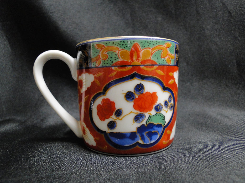 Takahashi Imari, Landscapes, Cobalt, Rust, Green: 2 1/4" Demitasse Cup Only