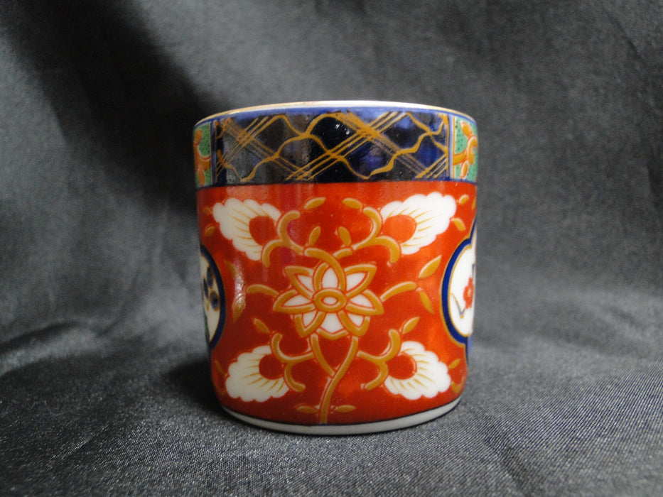 Takahashi Imari, Landscapes, Cobalt, Rust, Green: Demitasse Cup & Saucer, 2 1/4"