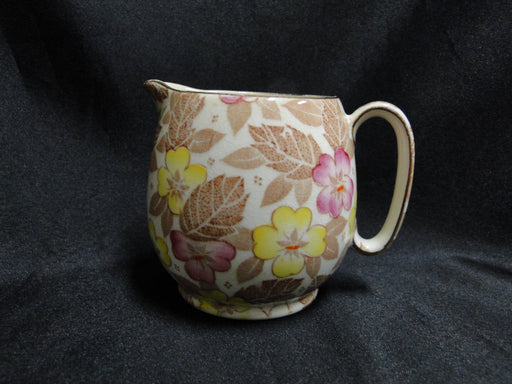 Royal Winton Clyde Chintz, Pink, Yellow, Brown: Creamer, 3 1/8" Tall, Crazing