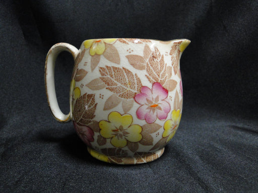 Royal Winton Clyde Chintz, Pink, Yellow, Brown: Creamer, 3 1/8" Tall, Crazing