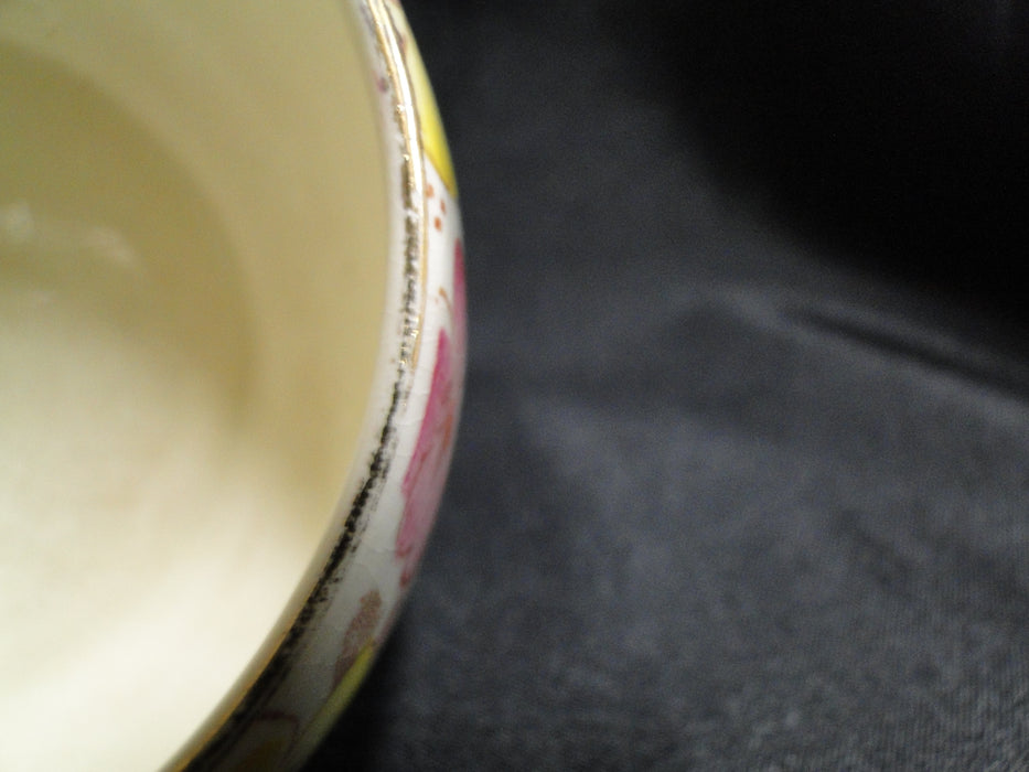 Royal Winton Clyde Chintz, Pink, Yellow, Brown: Open Sugar Bowl, Crazing