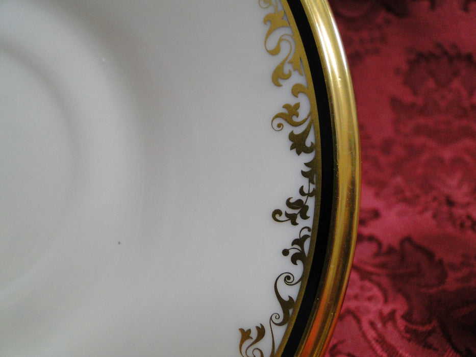 Lenox Eclipse, Ivory, Black Band, Gold Scrolls & Trim: Cup & Saucer Set