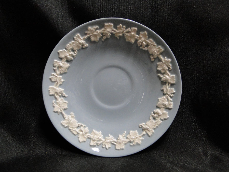 Wedgwood Queensware Cream on Lavender / Blue, Plain: Demi Cup & Saucer As Is