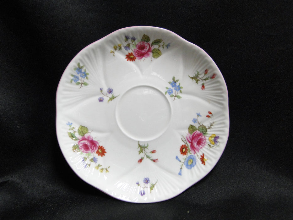 Shelley Rose & Red Daisy, Pink Trim: Cup & Saucer Set (s), 2 3/8", Dainty