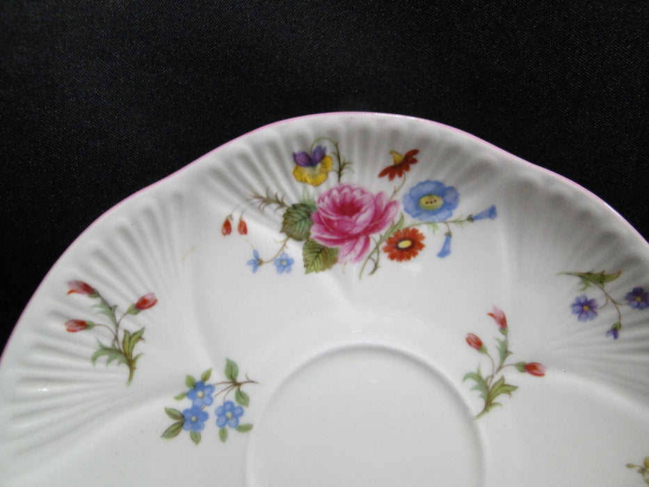 Shelley Rose & Red Daisy, Pink Trim: Cup & Saucer Set (s), 2 3/8", Dainty