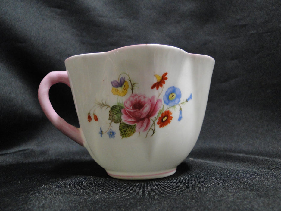 Shelley Rose & Red Daisy, Pink Trim: 2 3/8" Cup Only, No Saucer, Dainty