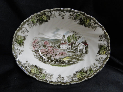 Johnson Brothers Friendly Village, England: Oval Serving Bowl, 9", Crazing