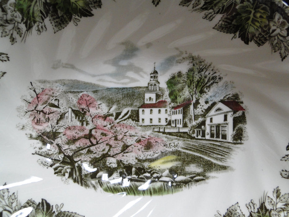 Johnson Brothers Friendly Village, England: Oval Serving Bowl, 9", Crazing