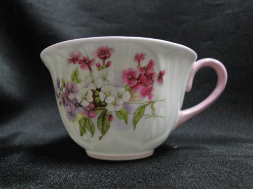 Shelley Stocks, Pink Flowers & Trim: Cup & Saucer Set, 2 3/8", Oleander