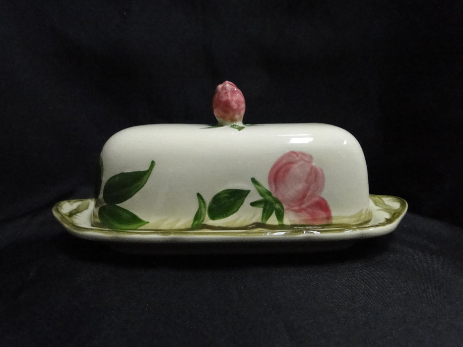Franciscan Desert Rose, USA: Covered Butter Dish w/ Lid & Rose Handle