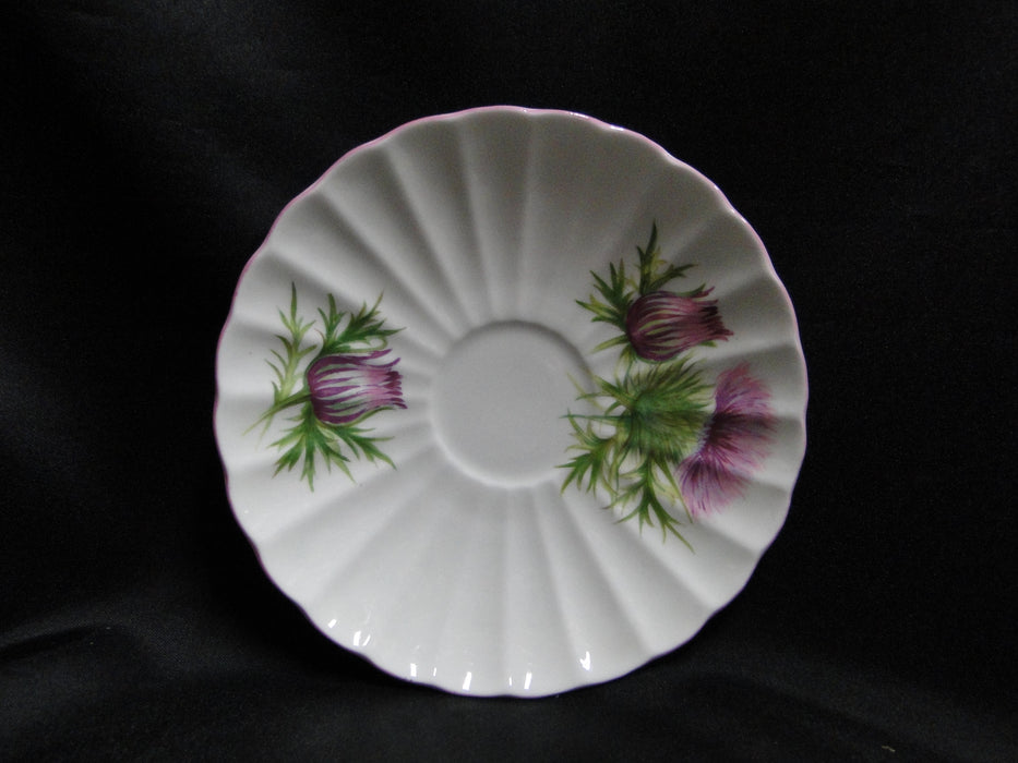 Shelley Thistle, Purple, Pink Trim: Cup & Saucer Set, 2 1/4", Ludlow