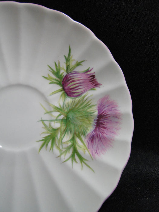 Shelley Thistle, Purple, Pink Trim: Cup & Saucer Set, 2 1/4", Ludlow