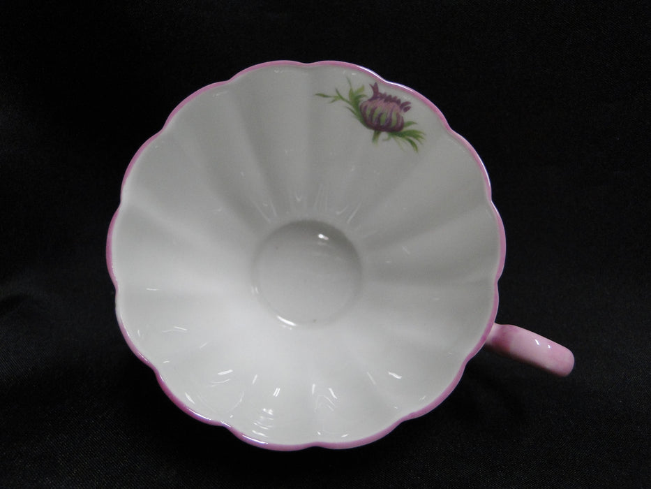 Shelley Thistle, Purple, Pink Trim: Cup & Saucer Set, 2 1/4", Ludlow