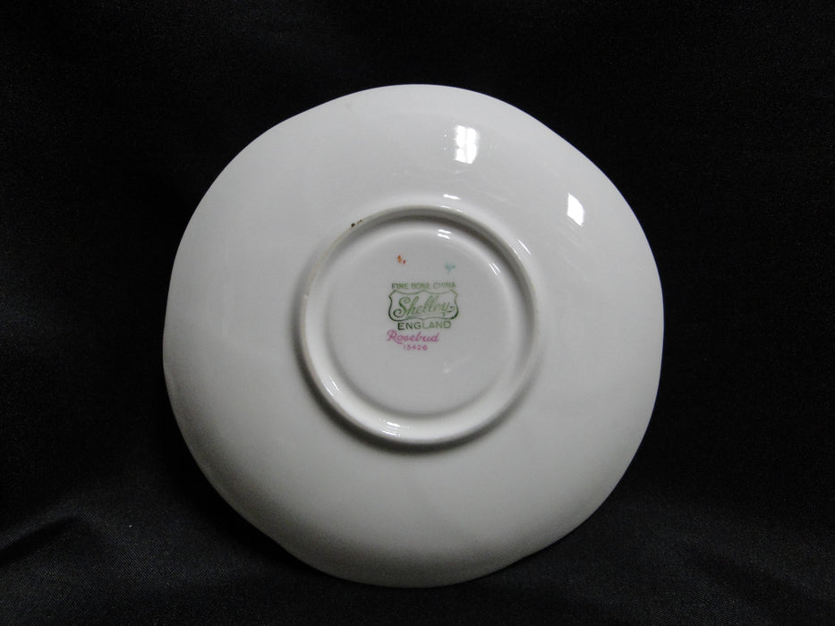 Shelley Rosebud, Pink Roses, Green Trim: Cup & Saucer Set, 2 1/2", Dainty