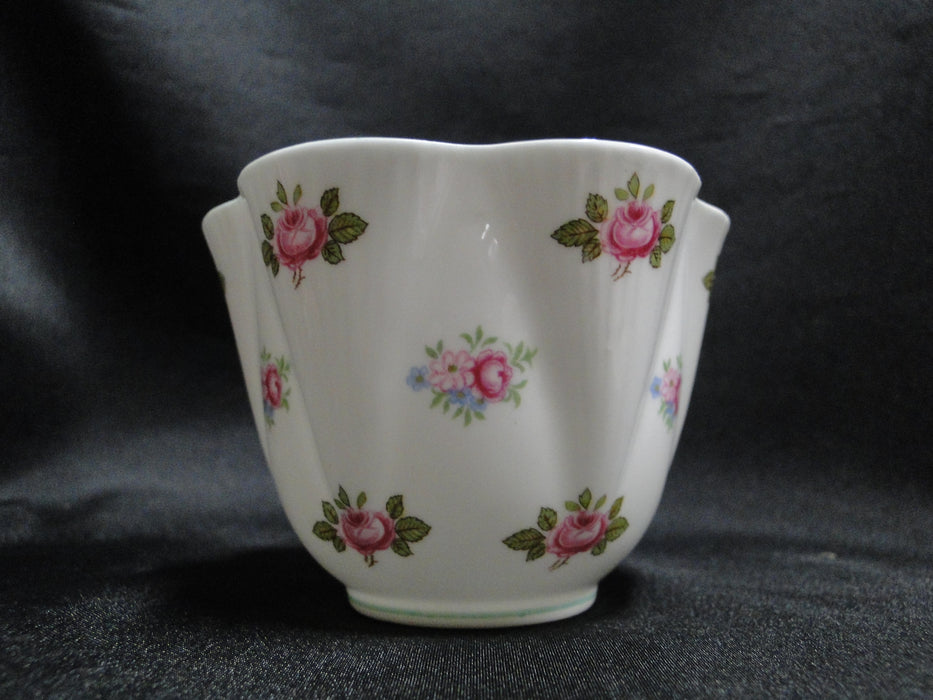 Shelley Rosebud, Pink Roses, Green Trim: Cup & Saucer Set, 2 1/2", Dainty