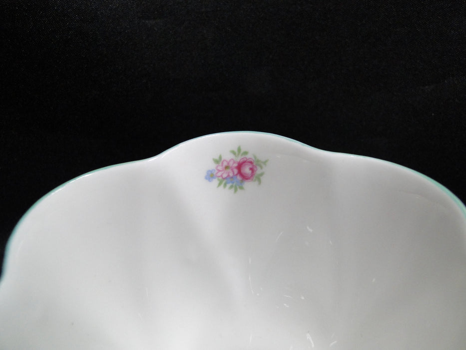 Shelley Rosebud, Pink Roses, Green Trim: Cup & Saucer Set, 2 1/2", Dainty